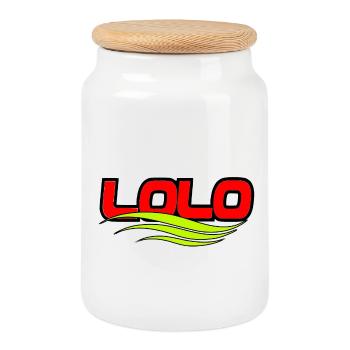 Lolo - Keksdose mit Holzdeckel - Weiß - Vorne
