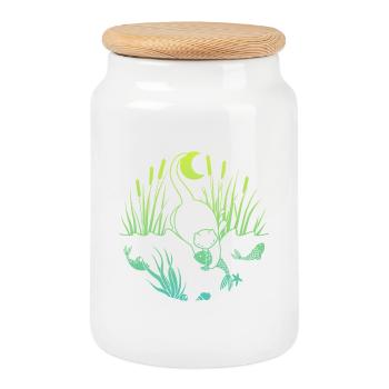 Prise de minuit - Boîte à biscuits avec couvercle en bois - blanc - Devant