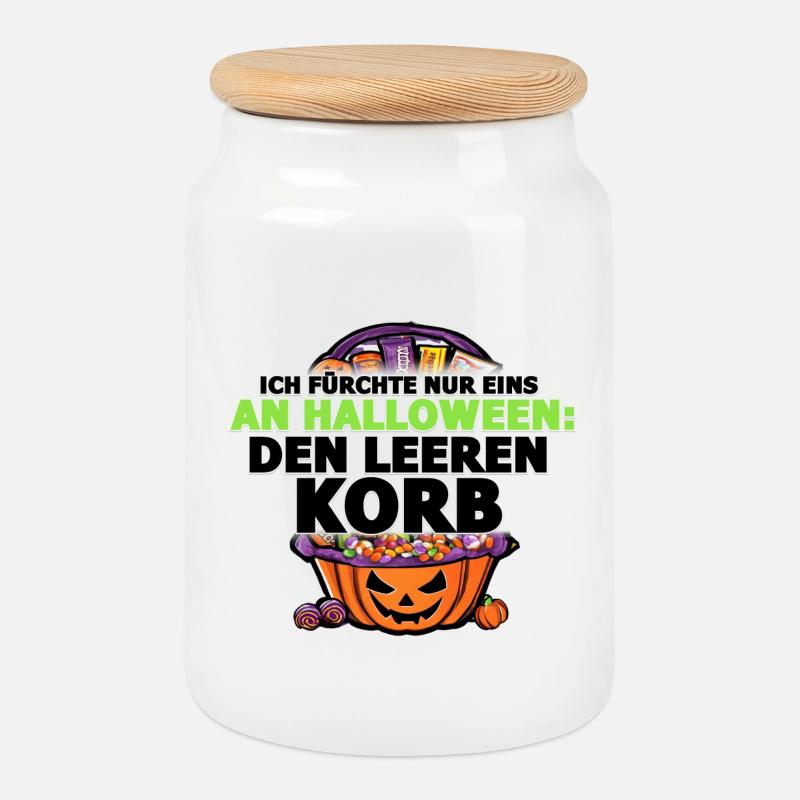 Halloween Edition - Printflow - Keksdose mit Holzdeckel - Weiß