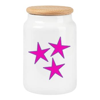 CHRISTMAS. YEAR. ANNIVERSARY. RETIREMENT. FATHER'S DAY - Cookie Jar with Wooden Lid - white - Front