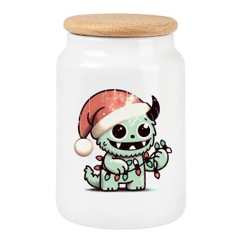 Christmas Hoodie Design |Sweet Christmas Snuggle - Cookie Jar with Wooden Lid - white - Front