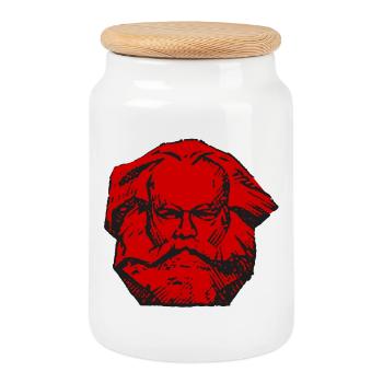 Karl Marx Red Kommunismus Marxismus Sweater Kopie - Keksdose mit Holzdeckel - Weiß - Vorne