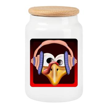 THANKSGIVING DINDE MUSIQUE OISEAU VOLAILLE - Boîte à biscuits avec couvercle en bois - blanc - Devant