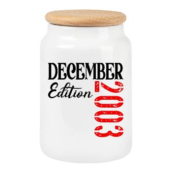 23e anniversaire - Édition décembre 2003 - Boîte à biscuits avec couvercle en bois - blanc - Devant