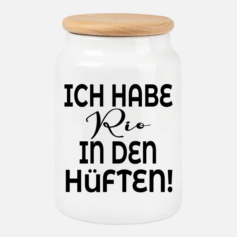 TANZEN HÜFTE BEWEGUNG - Keksdose mit Holzdeckel - Weiß