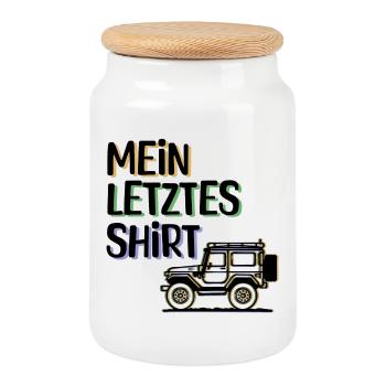 Wanderer Camping Statement Campingplatz Ferien - Keksdose mit Holzdeckel - Weiß - Vorne