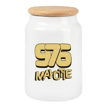 T SHIRT 976 MAYOTTE_MAORÉ - Boîte à biscuits avec couvercle en bois - blanc - Devant