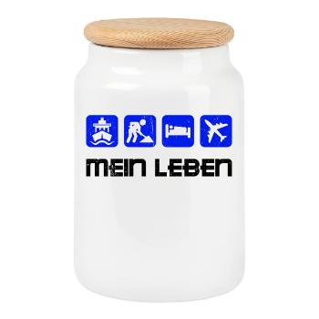 Job Statement Arbeiter Angestellter Arbeit - Keksdose mit Holzdeckel - Weiß - Vorne
