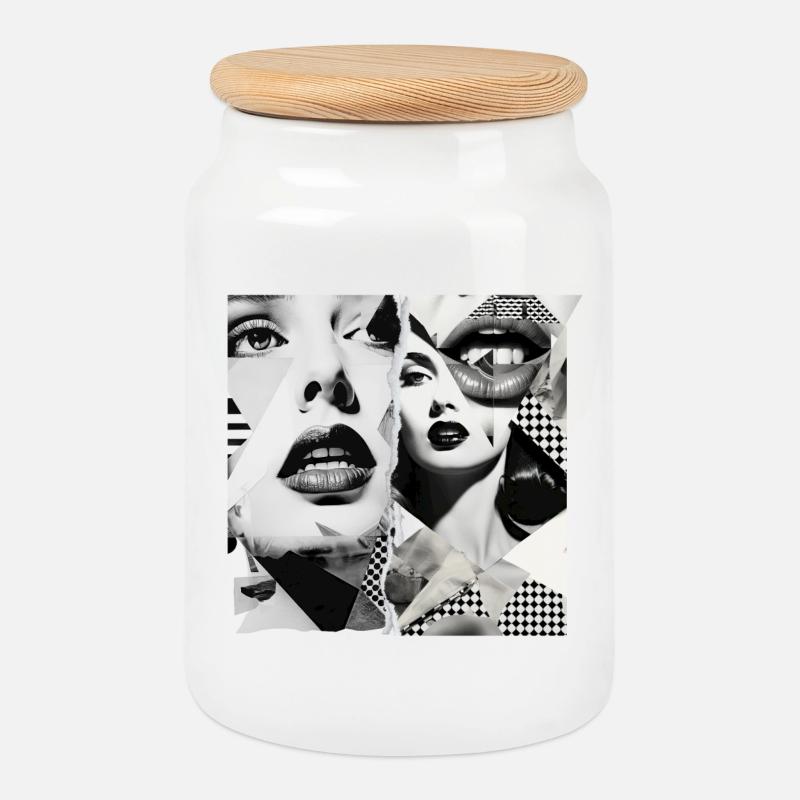 Bildfragmente Design - Keksdose mit Holzdeckel - Weiß