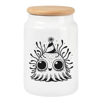 jellyfish trend tiere liebe illustration - Keksdose mit Holzdeckel - Weiß - Vorne