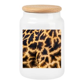 SAFARI - Keksdose mit Holzdeckel - Weiß - Vorne