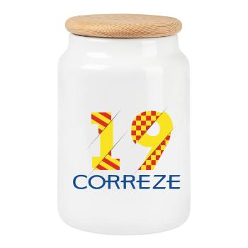 Corrèze - Cookie Jar with Wooden Lid - white - Front
