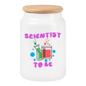 Profession Scientifique Superviseur de déclaration - Boîte à biscuits avec couvercle en bois - blanc - Devant