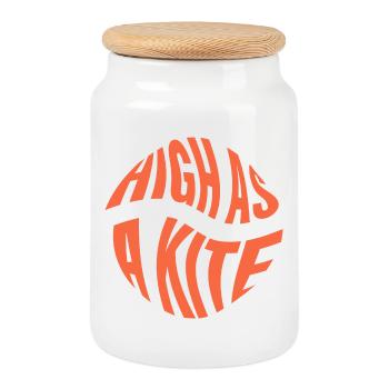 High as a Kite - Keksdose mit Holzdeckel - Weiß - Vorne