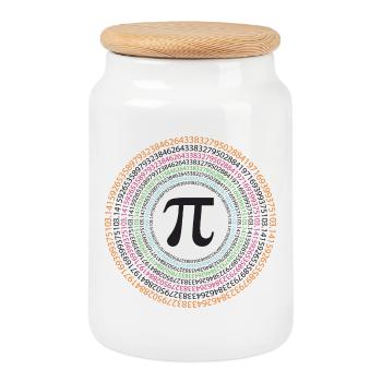 Pi Day - Bonne journée Pi - Boîte à biscuits avec couvercle en bois - blanc - Devant