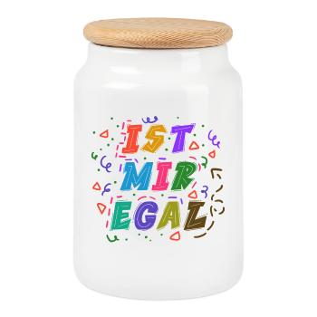 Je m’en fous Déclaration Indifférente Chill - Boîte à biscuits avec couvercle en bois - blanc - Devant