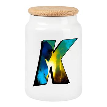Gorilla 01 - K2 - Cookie Jar with Wooden Lid - white - Front