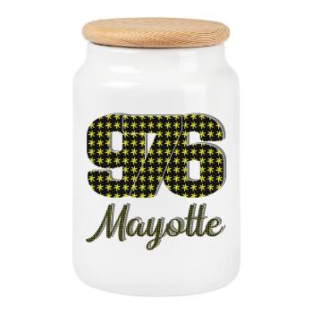 T SHIRT 976 MAYOTTE_Vêtements  - Boîte à biscuits avec couvercle en bois - blanc - Devant