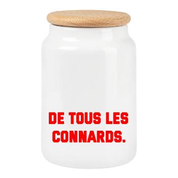 T SHIRT HUMOUR PLUS SYMPA DE TOUS LES CONNARDS  - Boîte à biscuits avec couvercle en bois - blanc - Devant