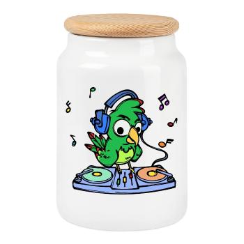 Amoureux Des Animaux, Perroquet, Animal De Compagnie, Oiseau, Zoo, Animal - Boîte à biscuits avec couvercle en bois - blanc - Devant