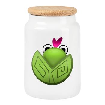 Crôa d'amour! - Keksdose mit Holzdeckel - Weiß - Vorne