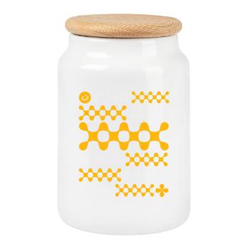 Tu ne seras jamais assez sage - Boîte à biscuits avec couvercle en bois - blanc - Devant