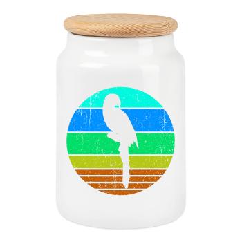 Oiseau, Perroquet, Amoureux Des Animaux, Animal De Compagnie, Jungle, Animal - Boîte à biscuits avec couvercle en bois - blanc - Devant