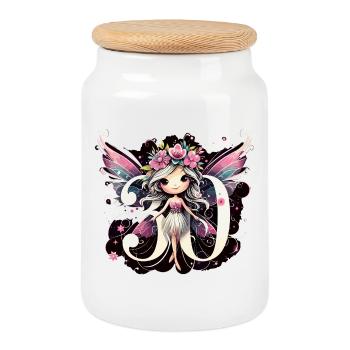 30 Years Fairy Elf Cute Blonde Birthday Gift - Cookie Jar with Wooden Lid - white - Front