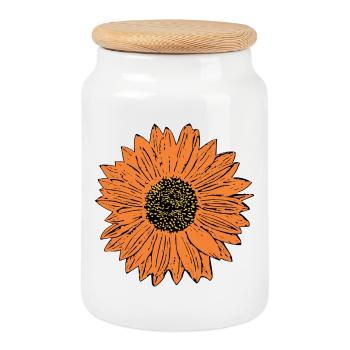 Mother's Day Gift Mother's Day Gift Idea - Cookie Jar with Wooden Lid - white - Front