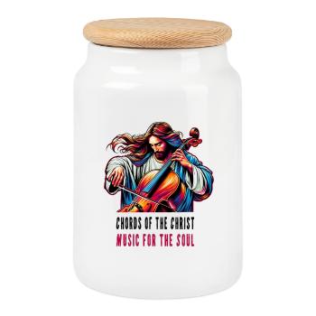 Chords of the Christ Music for the Soul - Cookie Jar with Wooden Lid - white - Front