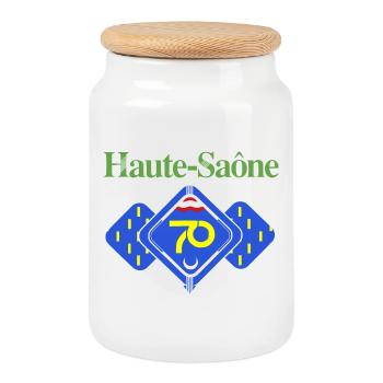 Haute-Saône - Keksdose mit Holzdeckel - Weiß - Vorne