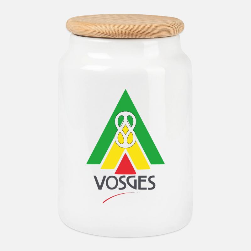 Vosges - Keksdose mit Holzdeckel - Weiß