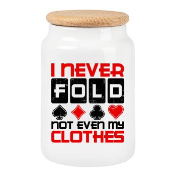 Casino Poker Professional Players Win Statement - Cookie Jar with Wooden Lid - white - Front
