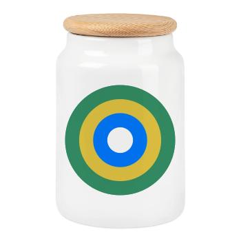 Evil-Eye Focus - Cookie Jar with Wooden Lid - white - Front