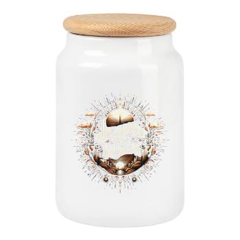 Jésus est ressuscité – Ornement - Boîte à biscuits avec couvercle en bois - blanc - Devant