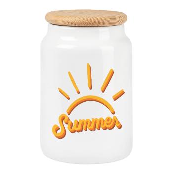 Sommer - Summer - Keksdose mit Holzdeckel - Weiß - Vorne