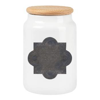 Grabsteine, inschrift, gothic motiv, verschenken - Keksdose mit Holzdeckel - Weiß - Vorne