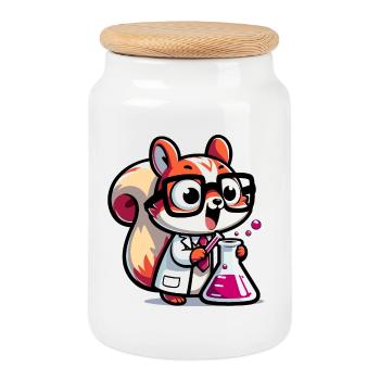 Chemiker Coon: Das Laborgenie - Keksdose mit Holzdeckel - Weiß - Vorne