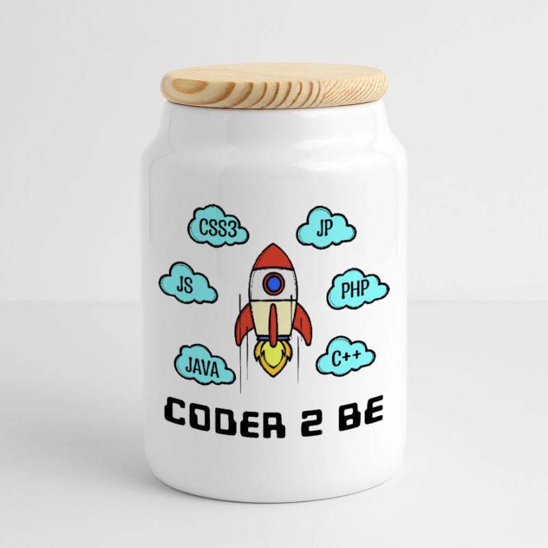 Open Source Developer Css C++ Php Java Coden Keksdose mit Holzdeckel