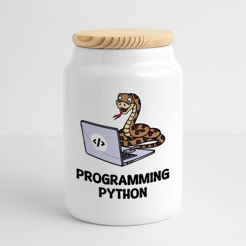 Developer Funny Sayings Programmer Computer Cookie Jar with Wooden Lid