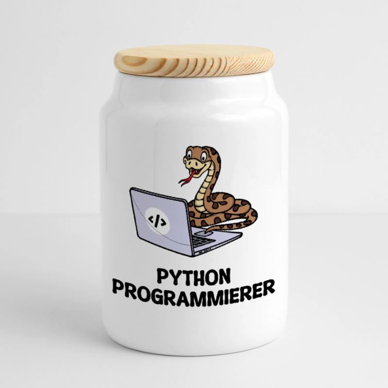 Programmer Computer Code Developer Statement Cookie Jar with Wooden Lid