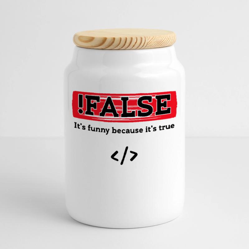 Code Debug Programmierer Developer Lustige Sprüche Keksdose mit Holzdeckel