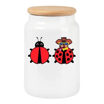 Bugs Debug Developer Bugfixing Programmierer - Keksdose mit Holzdeckel - Weiß - Vorne