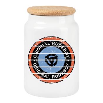Original Rudeboy - Cookie Jar with Wooden Lid - white - Front