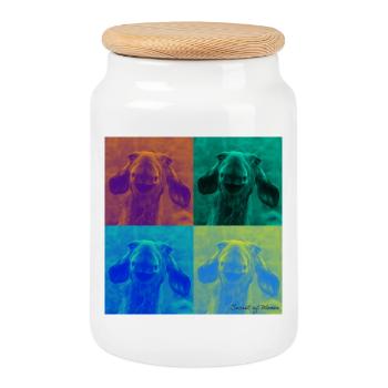 Secret of Moose - Duplex - Cookie Jar with Wooden Lid - white - Front