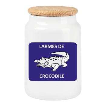 Crocodile tears - Cookie Jar with Wooden Lid - white - Front