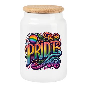 Célébrez l’amour et la diversité avec fierté, LGBTQ+ - Boîte à biscuits avec couvercle en bois - blanc - Devant