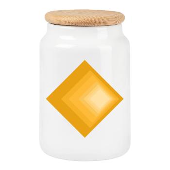 Gradient design - Cookie Jar with Wooden Lid - white - Front