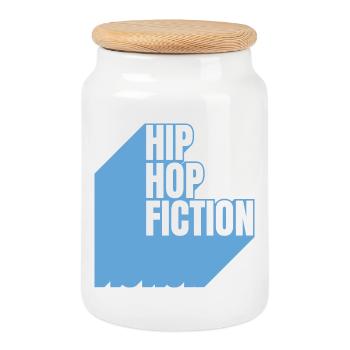 Hip Hop Fiction - Cookie Jar with Wooden Lid - white - Front