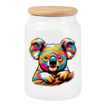 Koala - Keksdose mit Holzdeckel - Weiß - Vorne